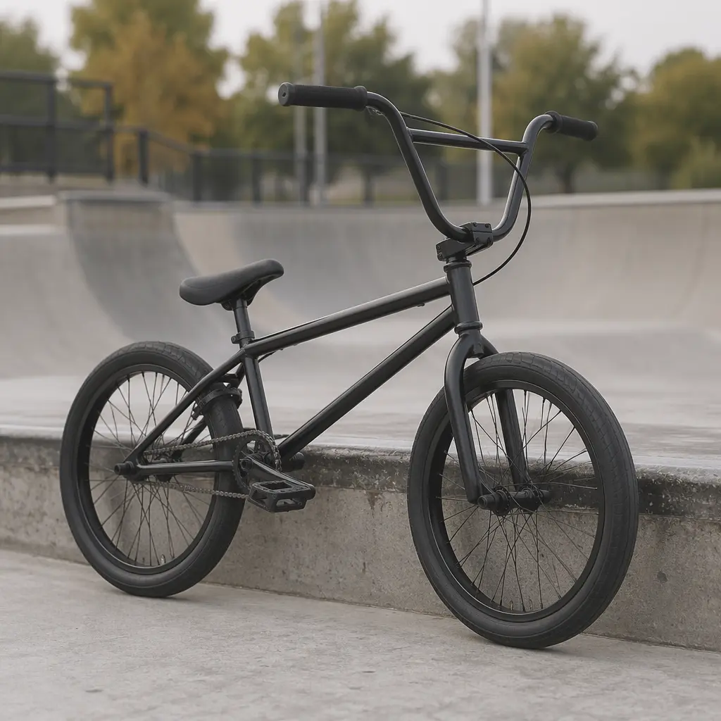 Beginner BMX bike in a skatepark setting