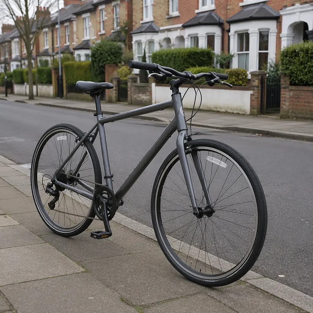 Hybrid bicycle set up for everyday riding on a UK street