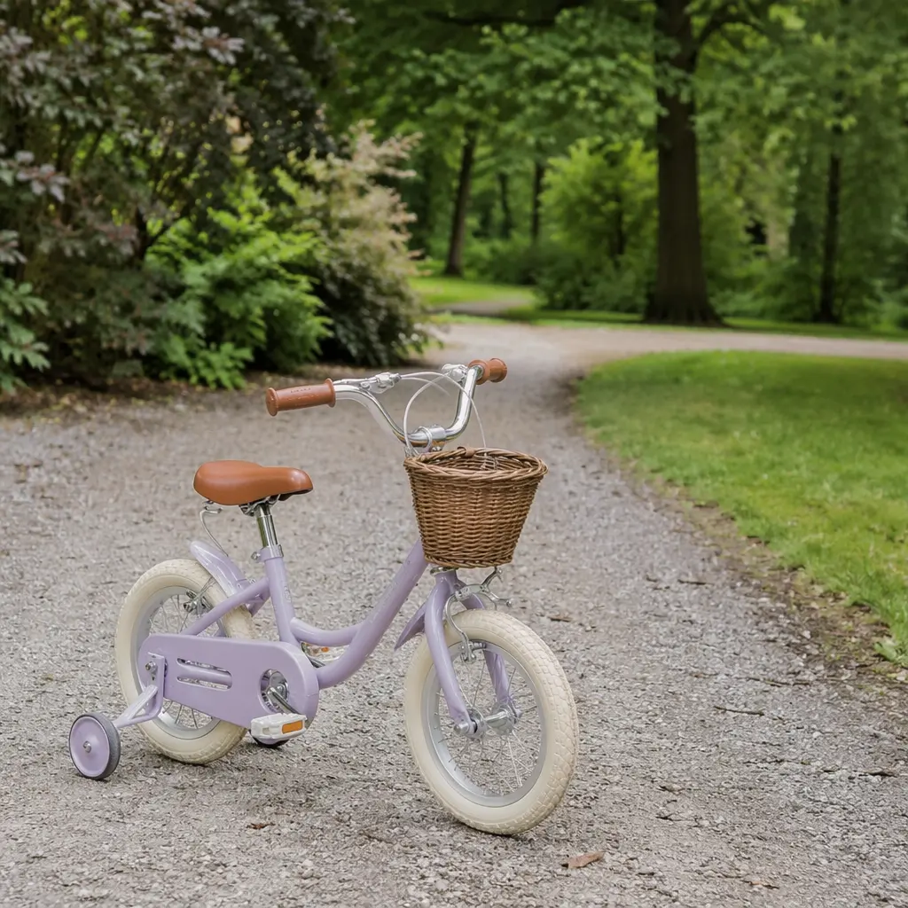 Children’s bike on a gravel path in a UK park